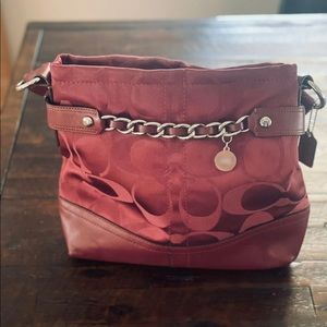 Coach signature purse red